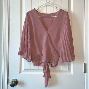 Haute Monde Pink Flared Sleeves Top - XL